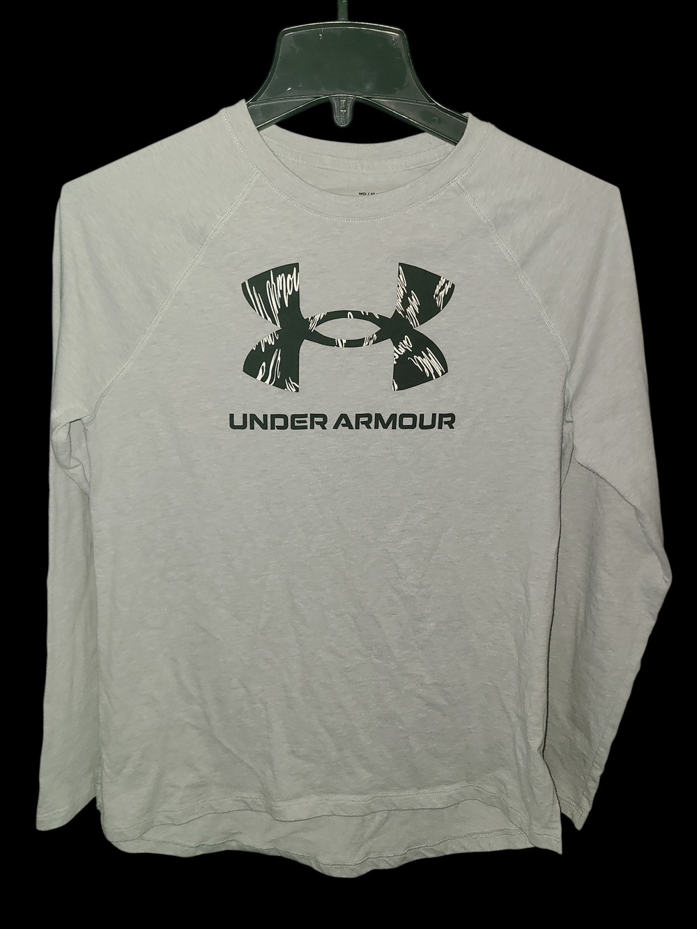 Under Armour Light Gray Long-Sleeve Logo Tee - Women's